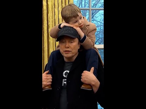 Los gestos del hijo de Elon Musk en su anuncio con Trump en la Casa Blanca #shorts













