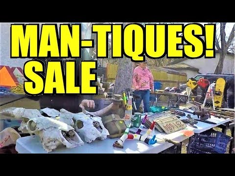 Ep154: I FOUND SOME AWESOME MAN-TIQUES AT THIS SALE FOR MY MAN-CAVE!