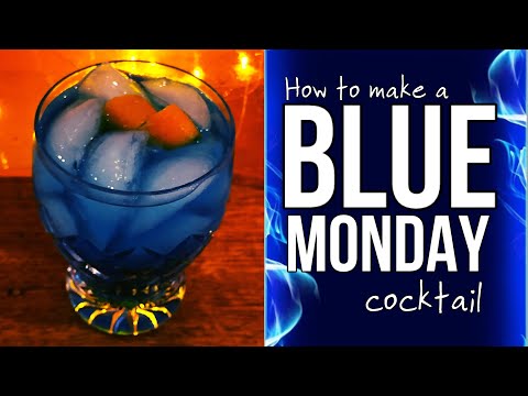 How to make a Blue Monday cocktail! Quick and easy! Recommended for Citrus Lovers!