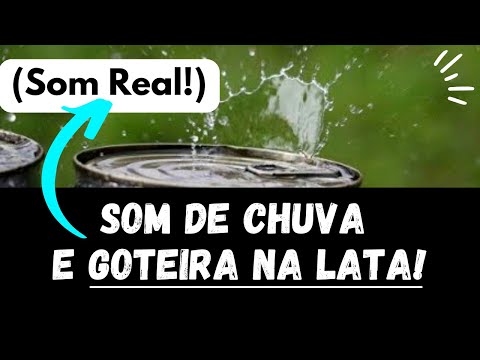 SOM DE CHUVA COM GOTEIRA NA LATA (Sem Trovões) 10 HORAS TELA PRETA