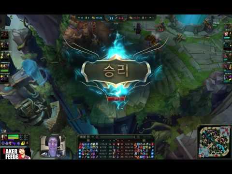 Bjergsen vs Tank Zed vs Twisted Fate Midlane Faker Feeder HL ✔225