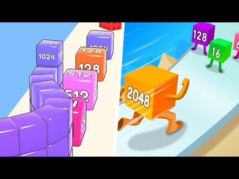 Cube Run 2048 vs 2048 Runner - Max Level Gameplay (Part 1)