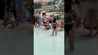 ☀️Magic Of The Pamukkale Best Turkey Fun -Beautiful Day?️ #cleopatra #pool #pamukkale