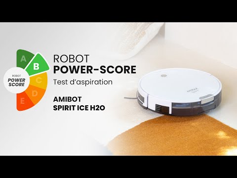AMIBOT SPIRIT ICE H2O - Test d'aspiration Robot Power-Score