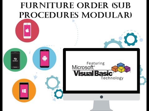 Visual Basic Programming Tutorial With Code Furniture Order Sub Procedures Modular