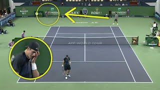 Roger Federer Casually Handling Tennis' Biggest Server While Entertaining Ball Kids!