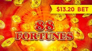 88 Fortunes Slot - $13.20 Bet - SHORT &amp; SWEET BONUS!