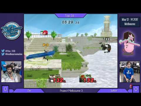 Project Melbourne 3 - Splice (Sheik, Falco +1) vs  (Zxv Ganon +1) Project M Losers R2