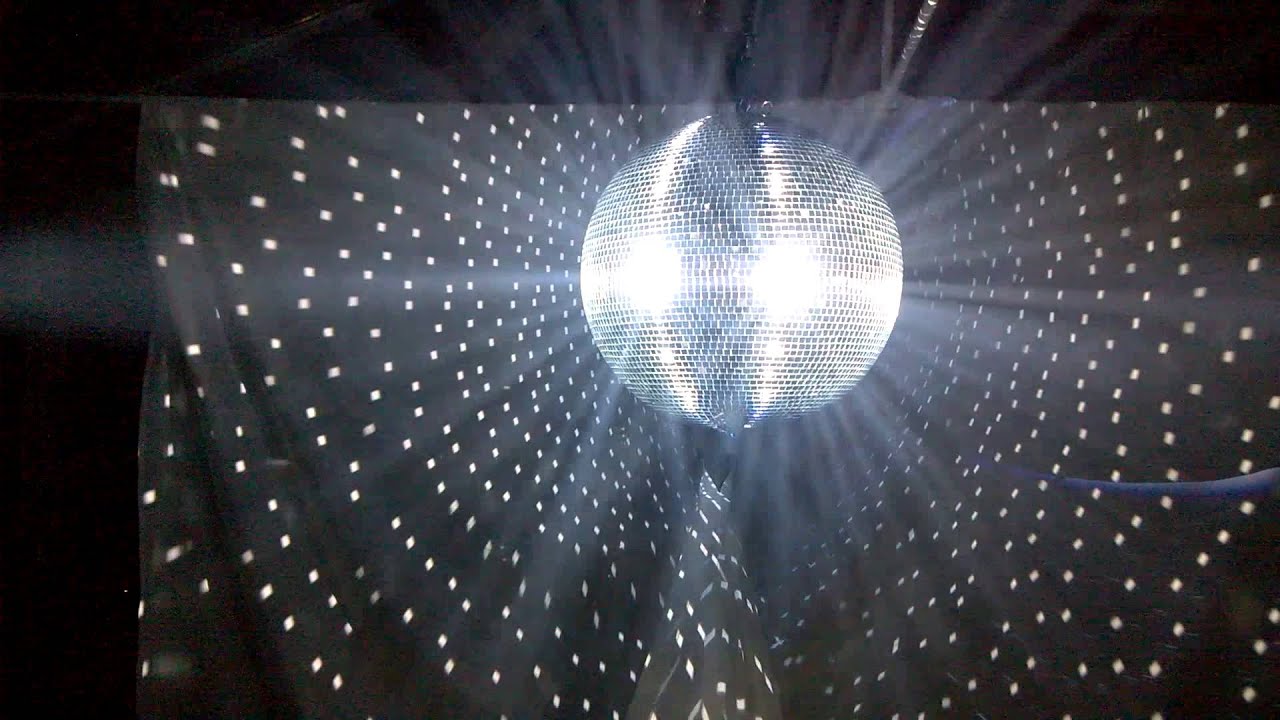 50 cm Mirror Ball with Pin Spots and some haze
