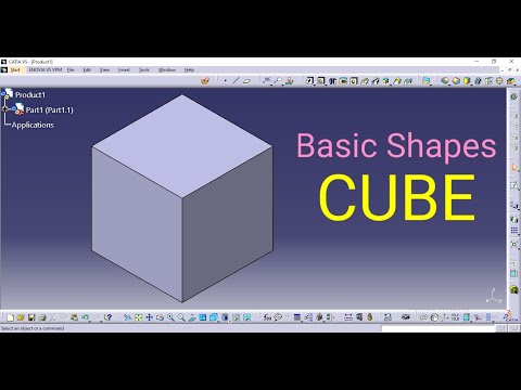 How to design a cube in catia v5 | Basic Shapes design