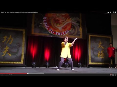 Black Flag Wing Chun Demonstration 4: Real Internal Power using Shock Impulse Power