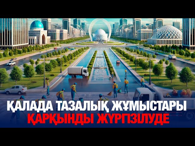 Қалада тазалық жұмыстары қарқынды жүргізілуде