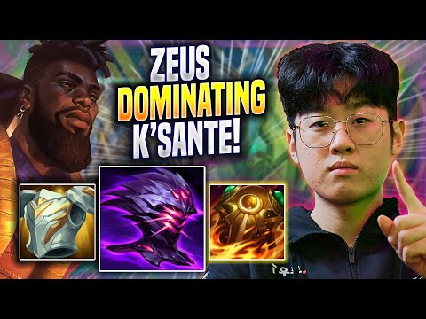 ZEUS DOMINATING WITH K'SANTE! - T1 Zeus Plays K'sante TOP vs Urgot! | Preseason 2023