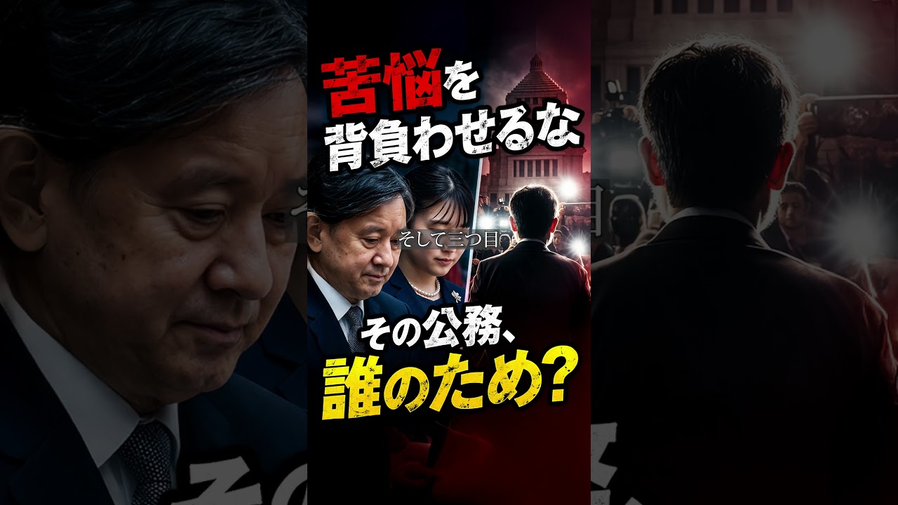 「皇族方に苦悩を背負わせてまで公務は必要か！？それ、誰のためですか？」 #ショート動画