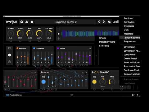 Making a quick patch on Unfiltered Audio BYOME plugin