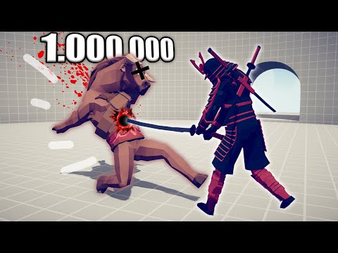 1.000.000 DAMAGE SAMURAI vs UNITS - TABS | Totally Accurate Battle Simulator 2023