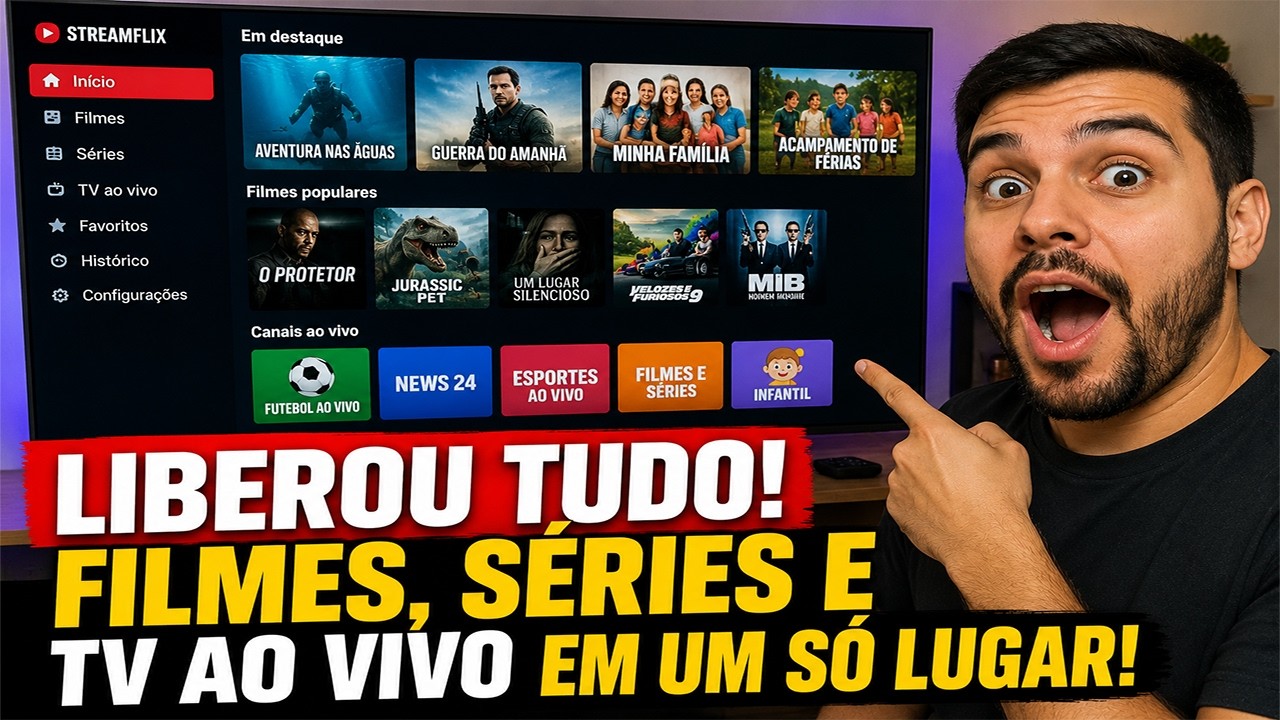 NOVO APP LIBEROU TUDO! 🔥 FILMES, SÉRIES E TV AO VIVO EM UM SÓ LUGAR