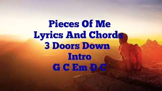 Pieces Of Me {Lyrics And Chords} -  3 Doors Down