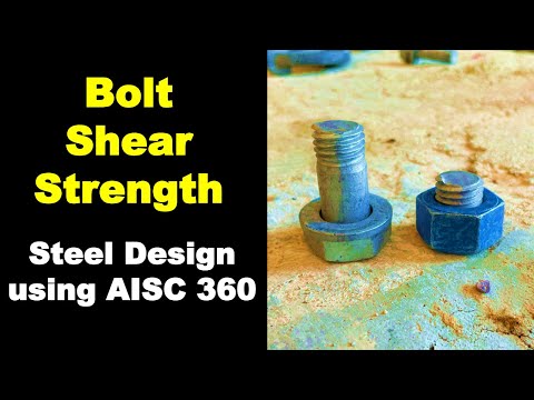 Bolt Shear, Bearing, and Tearout - Shear Strength of Bolted Connections