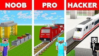 Download lagu Minecraft NOOB vs PRO vs HACKER :TRAIN STATION CHALLENGE in minecraft / Animation mp3