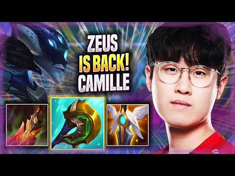 ZEUS IS BACK WITH CAMILLE! - T1 Zeus Plays Camille TOP vs Fiora! | Season 2022