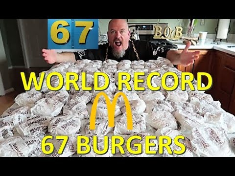 MCDONALD'S HAMBURGER CHALLENGE WORLD RECORD! - Collaboration with Corbucci Eats