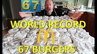 MCDONALD'S HAMBURGER CHALLENGE WORLD RECORD! - Collaboration with Corbucci Eats