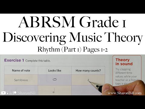 ABRSM Discovering Music Theory Grade 1 Rhythm (Part 1) Pages 0 - 2 with Sharon Bill