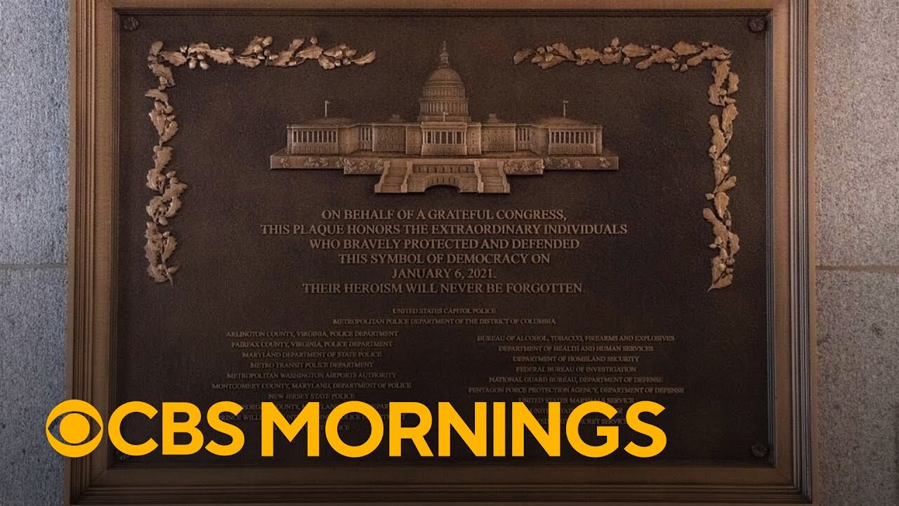 Plaque honoring police who defended Capitol on Jan. 6 displayed after 3-year delay