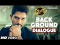 Back Ground Dialogue Sarrainodu Dialogues Allu Arjun Rakul Preet SS Thaman