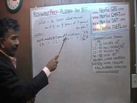 Algebra Help Day 165 Word Problems - Prep Tutor via Skype - ACT, SAT, GRE, GMAT, TEAS, TOEFL