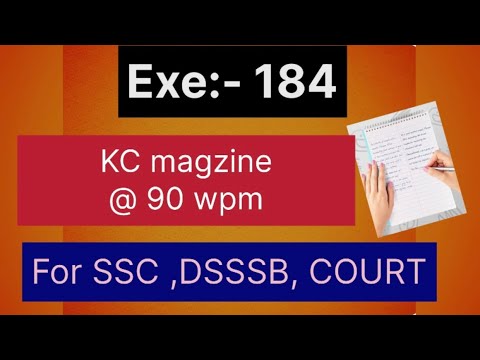 Transcription no 184 @ 90 wpm! Sir Kailash chandra! Shorthand dictation (vol 9)