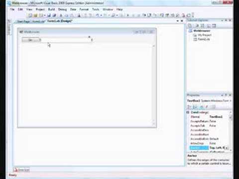 Visual Basic 2008 Tutorials Part 3 Creating A Webbrowser