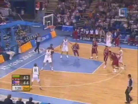 Lithuania vs Puerto Rico 2004 Athens Olympics Men's Basketball Group Game highlights