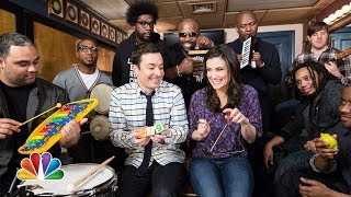 Jimmy Fallon, Idina Menzel & The Roots Sing "Let It Go" from "Frozen" (w/ Classroom Instruments)