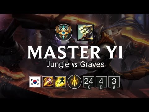 Master Yi Jungle vs Graves - KR Challenger Patch 8.10