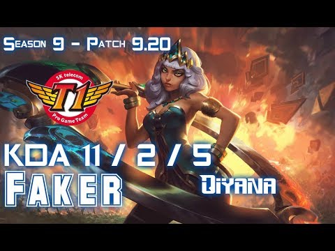 SKT T1 Faker QIYANA vs KATARINA Mid - Patch 9.20 EUW Ranked