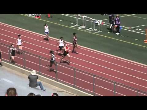 Girls 100m Prelim Heat 2