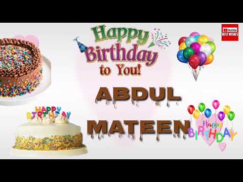 Happy Birthday Abdul Mateen _||_Best_Wishes_||