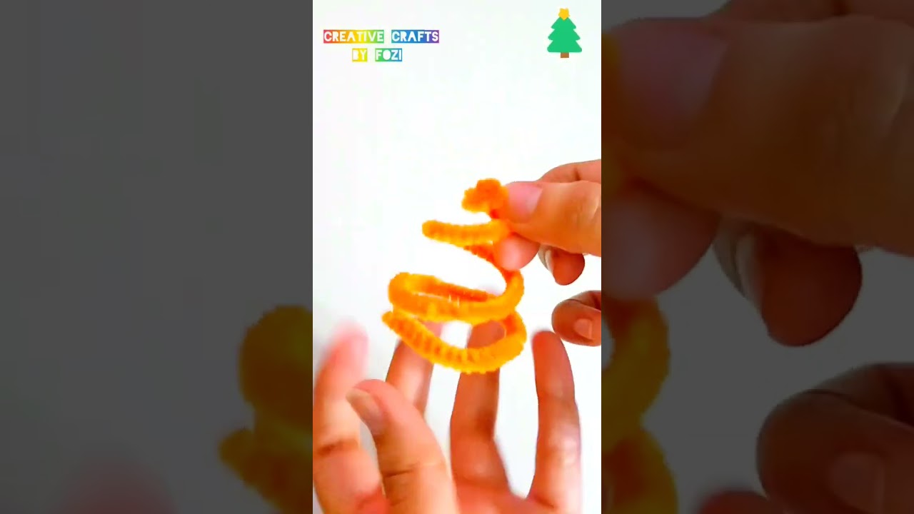 DIY Christmas tree with pipe cleaner ❣️ #shorts #diy #decor
