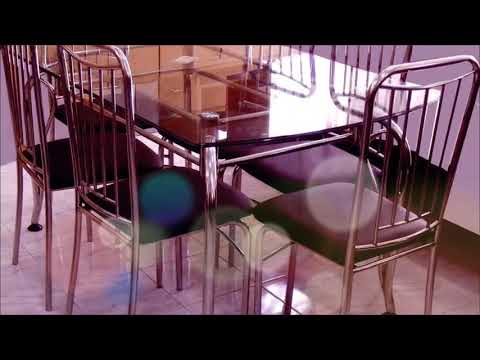 Stainless steel dining table overview