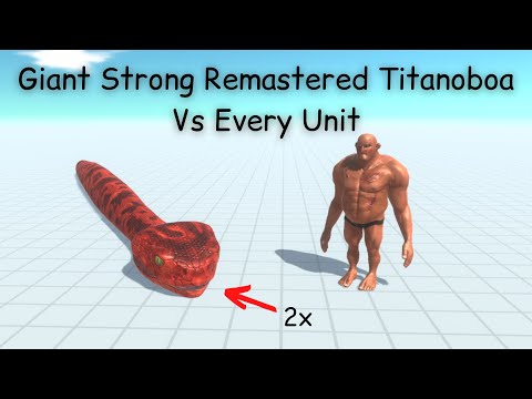 Giant Strong Remastered Titanoboa Vs Every Unit ARBS |Animal Revolt Battle Simulator