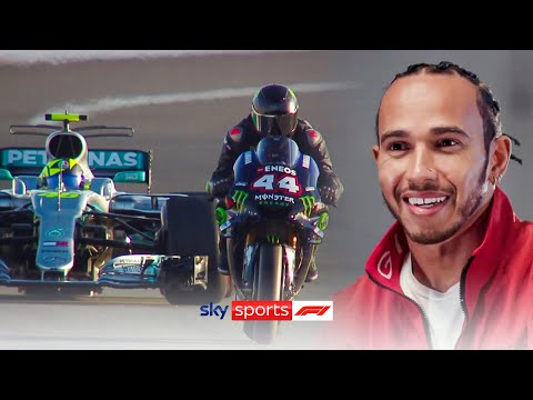 "It was UNFORGETTABLE to ride with you!" 🙌 | Lewis Hamilton and Valentino Rossi swap seats!