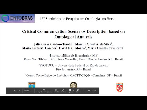 ONTOBRAS 2020 - Main Track - Critical Communications Scenarios Description based on Ontological ...