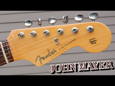 Video! Fender John Mayer Signature Stratocaster - Shoreline Gold w/ Maroon Racing Stripe image 26