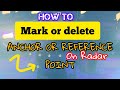185 How To Mark Or Delete Anchor Or Reference Point On Radar