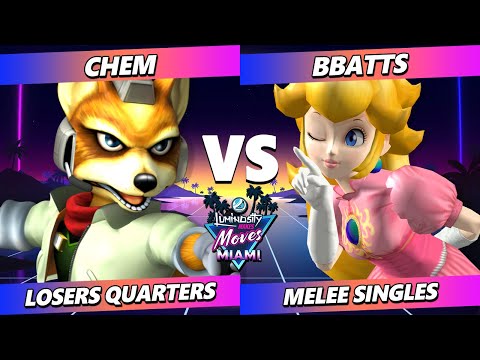 LMM Miami 2023 Top 8 - Chem (Fox) Vs. Bbatts (Peach) Smash Melee - SSBM