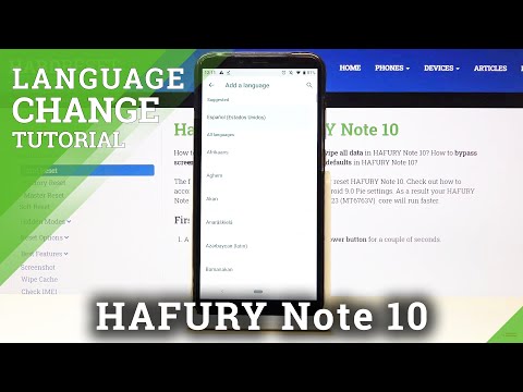 How to Change Language on HAFURY Note 10 – Open Language List