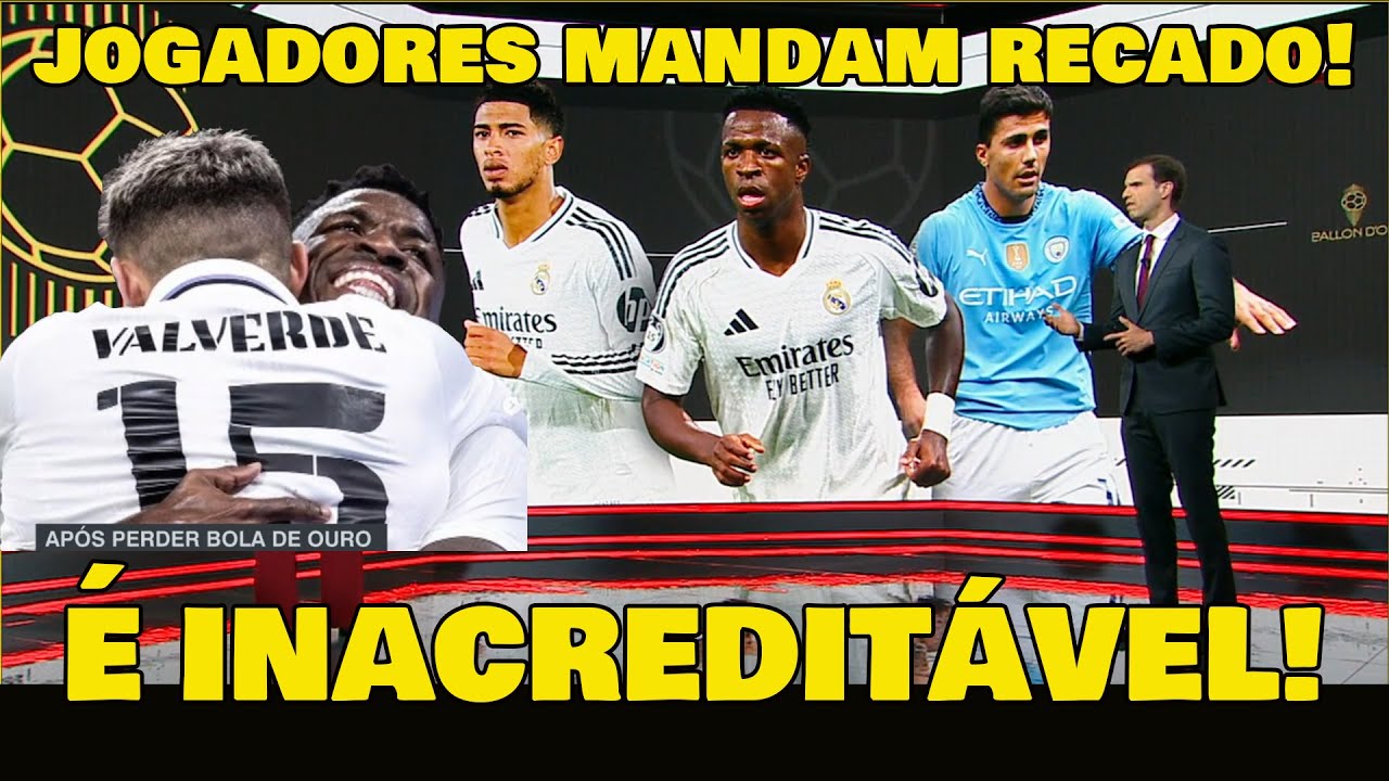 JOGADORES MANDAM RECADO PARA VINI JR APÓS A S4CAN4GEM QUE FIZERAM COM ELE NO BALLON D' OR!