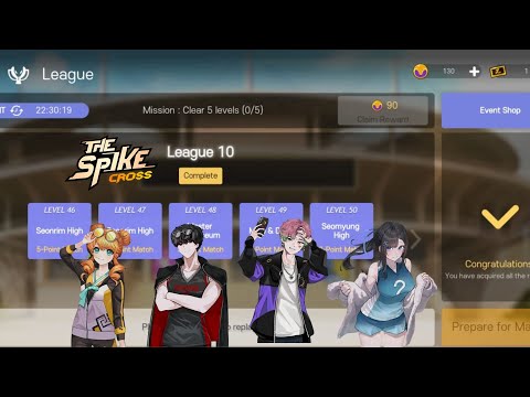 Best Team Clearing League 10 Level 46-50 | Phantom League Event [The Spike Volleyball Battle]
